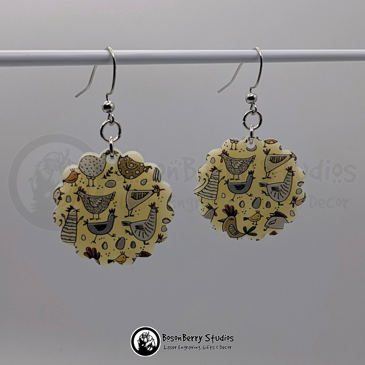 Cartoon Chickens Acrylic Earrings