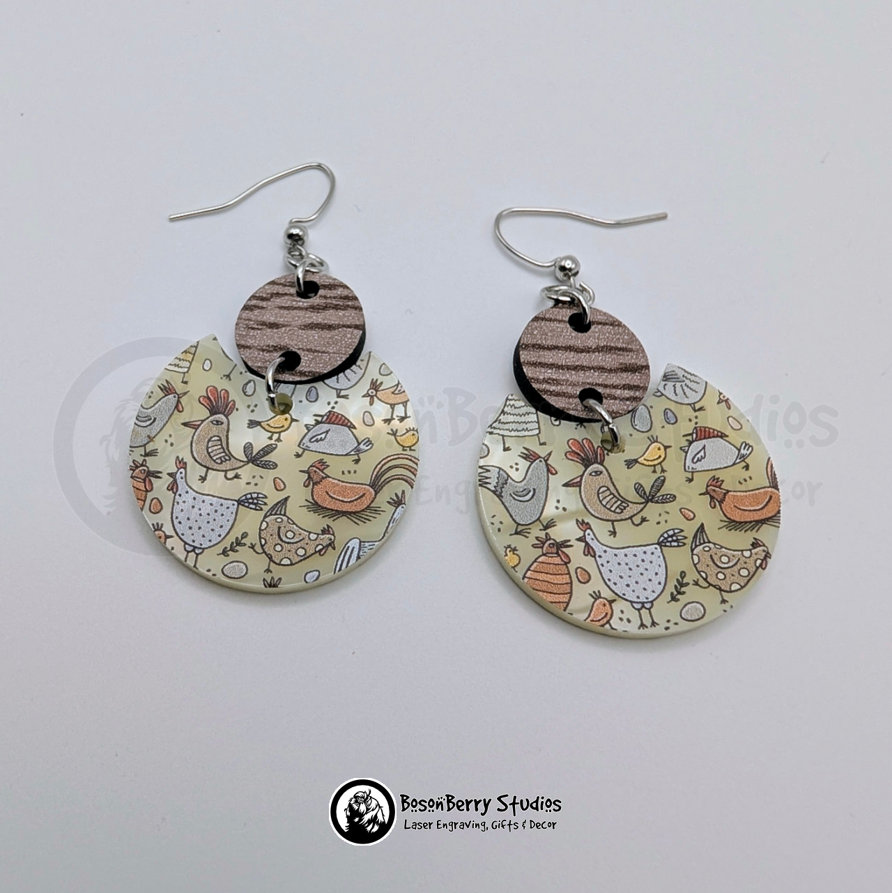 Cartoon Chickens Acrylic Earrings