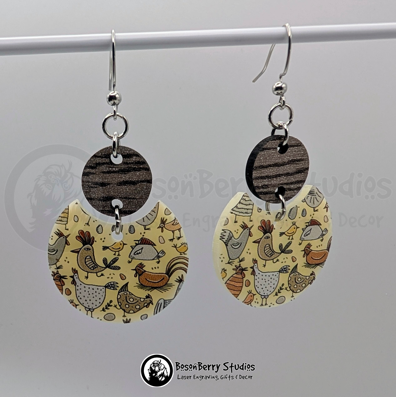 Cartoon Chickens Acrylic Earrings