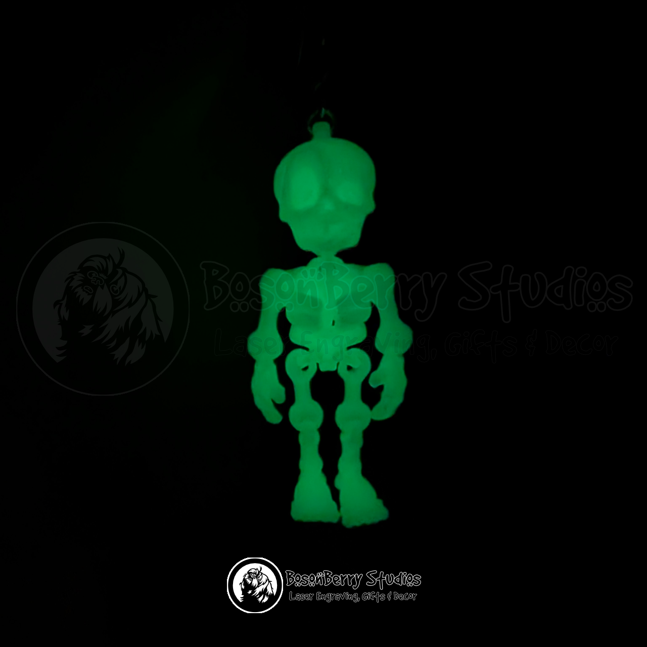 Wiggly Skeleton Articulated 3d Printed Earrings