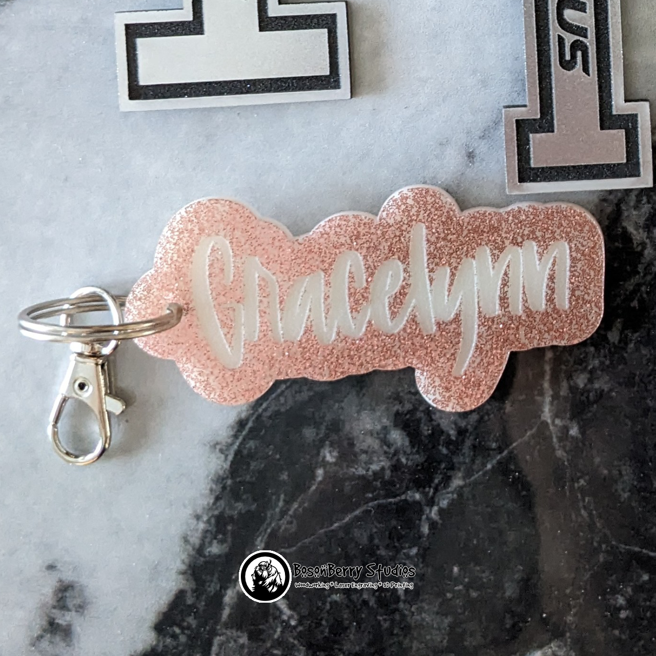 Backpack Bling Personalized Name Keychains and Bag Tags