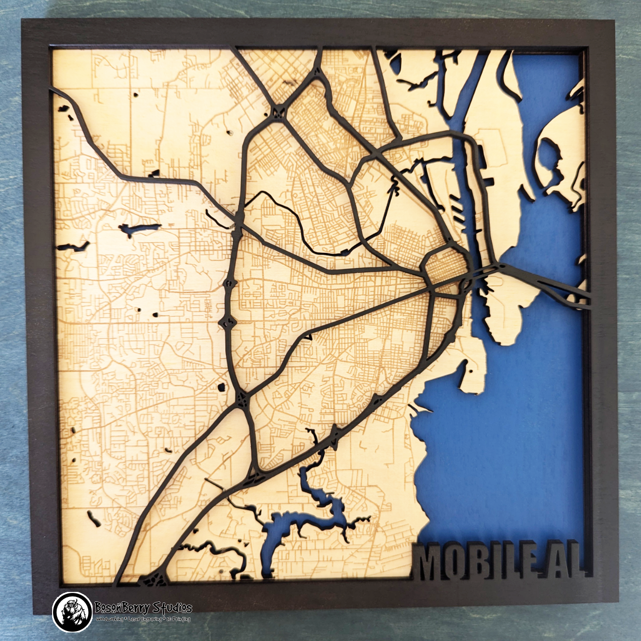 Laser Cut Wooden Maps