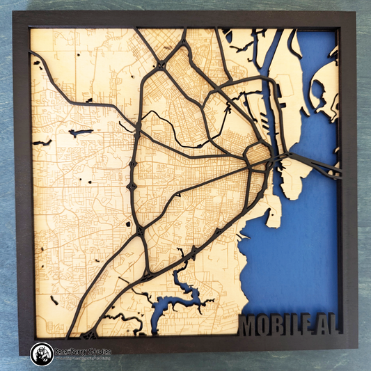 Laser Cut Wooden Maps