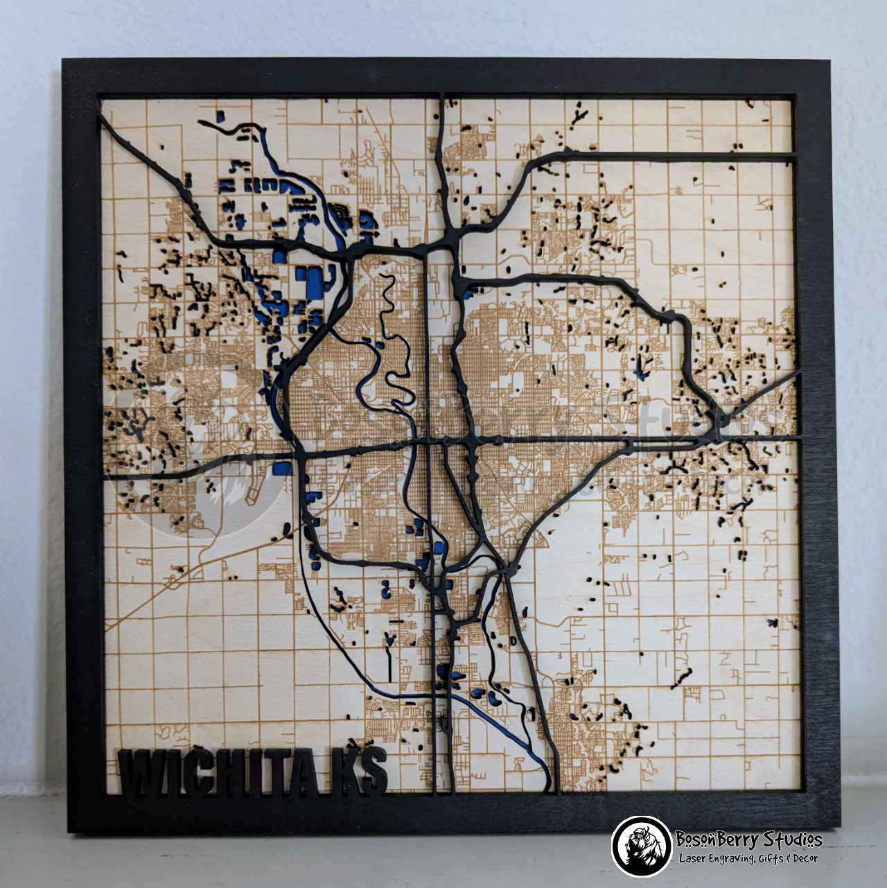 Laser Cut Wooden Maps