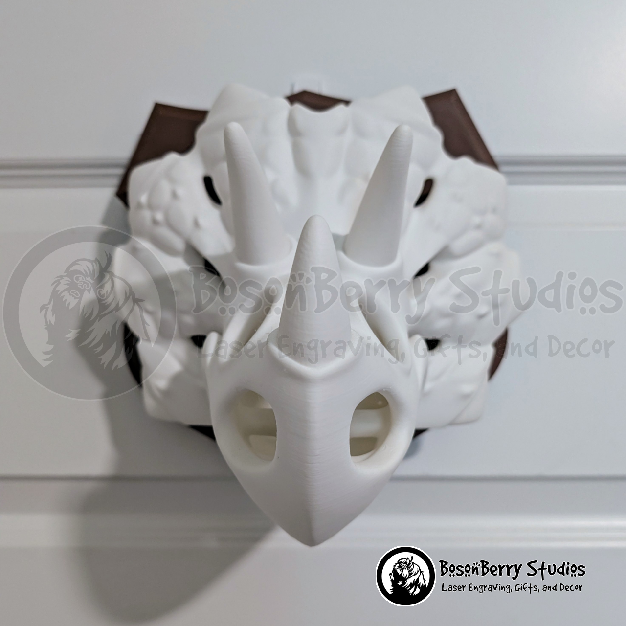 Mounted Triceratops Skull 3D Print