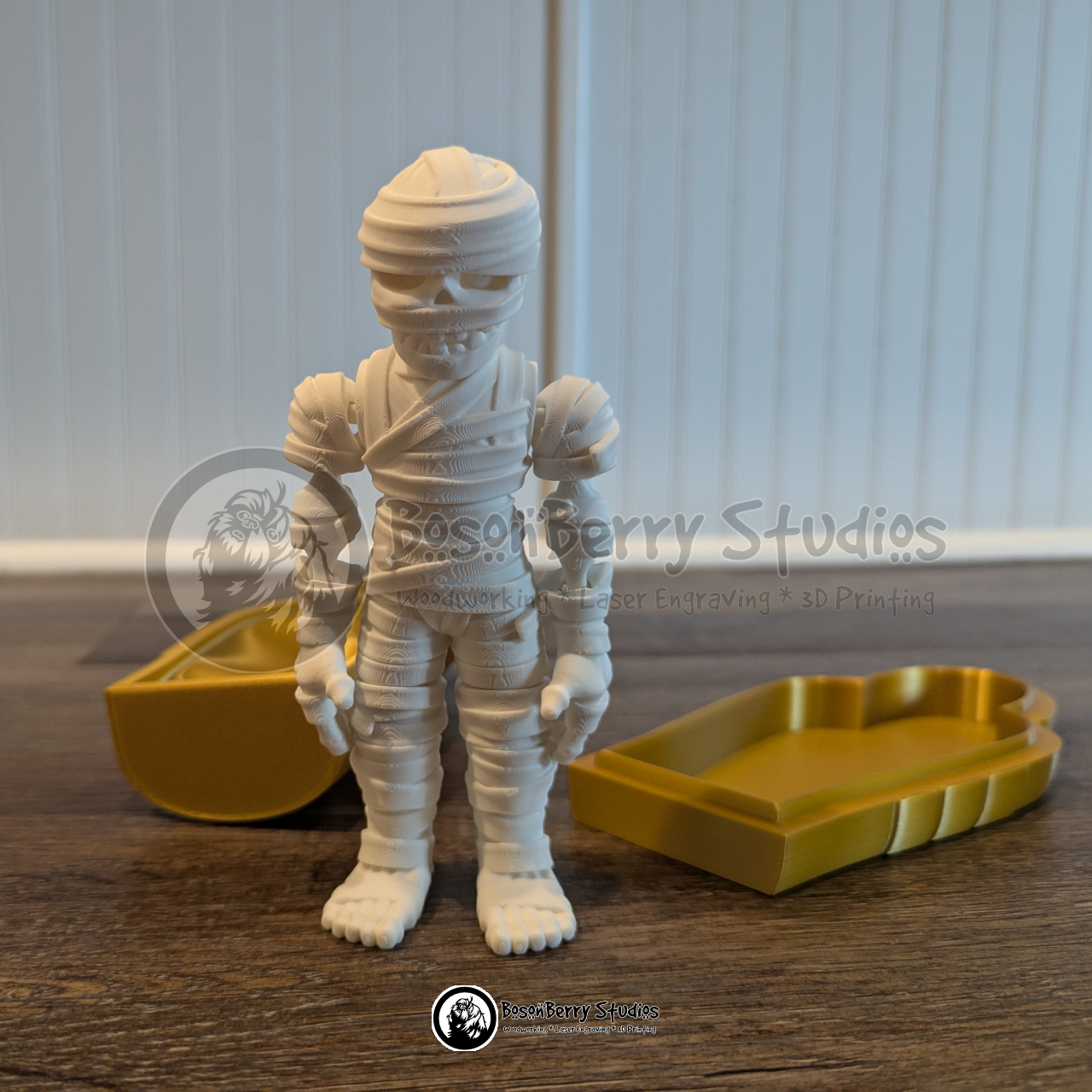 Sarcophagus with Articulated Mummy 3D Print