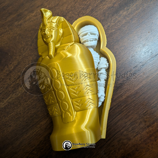 Sarcophagus with Articulated Mummy 3D Print