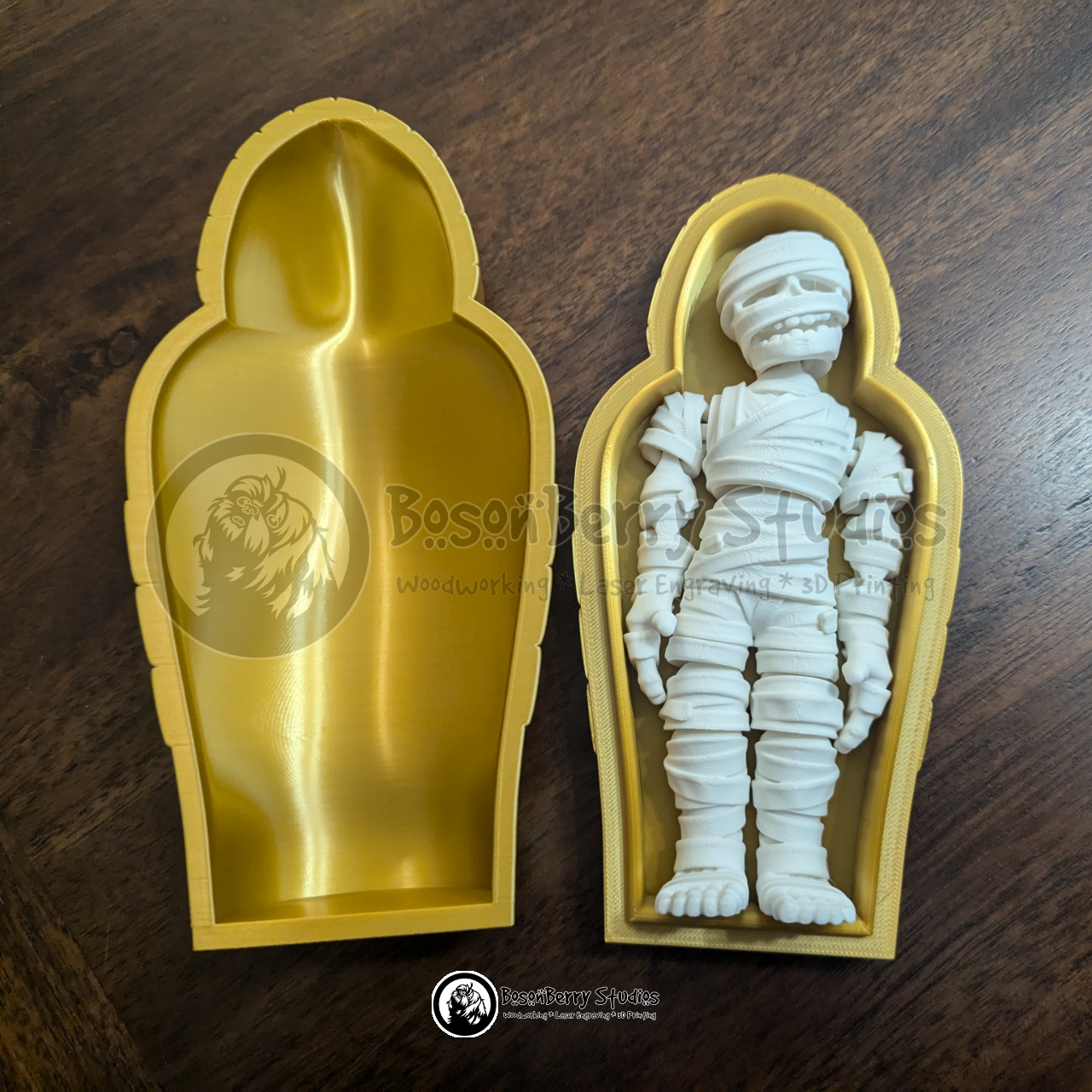 Sarcophagus with Articulated Mummy 3D Print