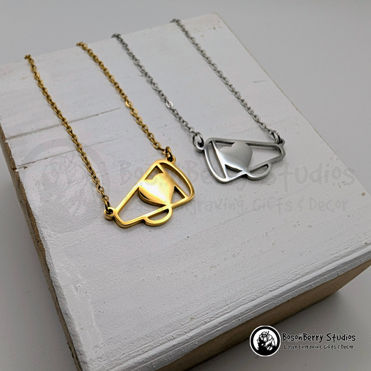 Petite Cheer Megaphone Necklace with Personalized Engraving