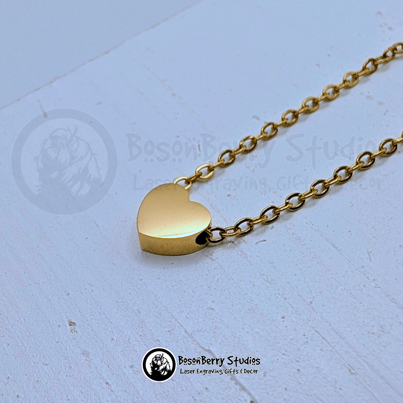 Tiny Heart Necklace with Personalized Engraving