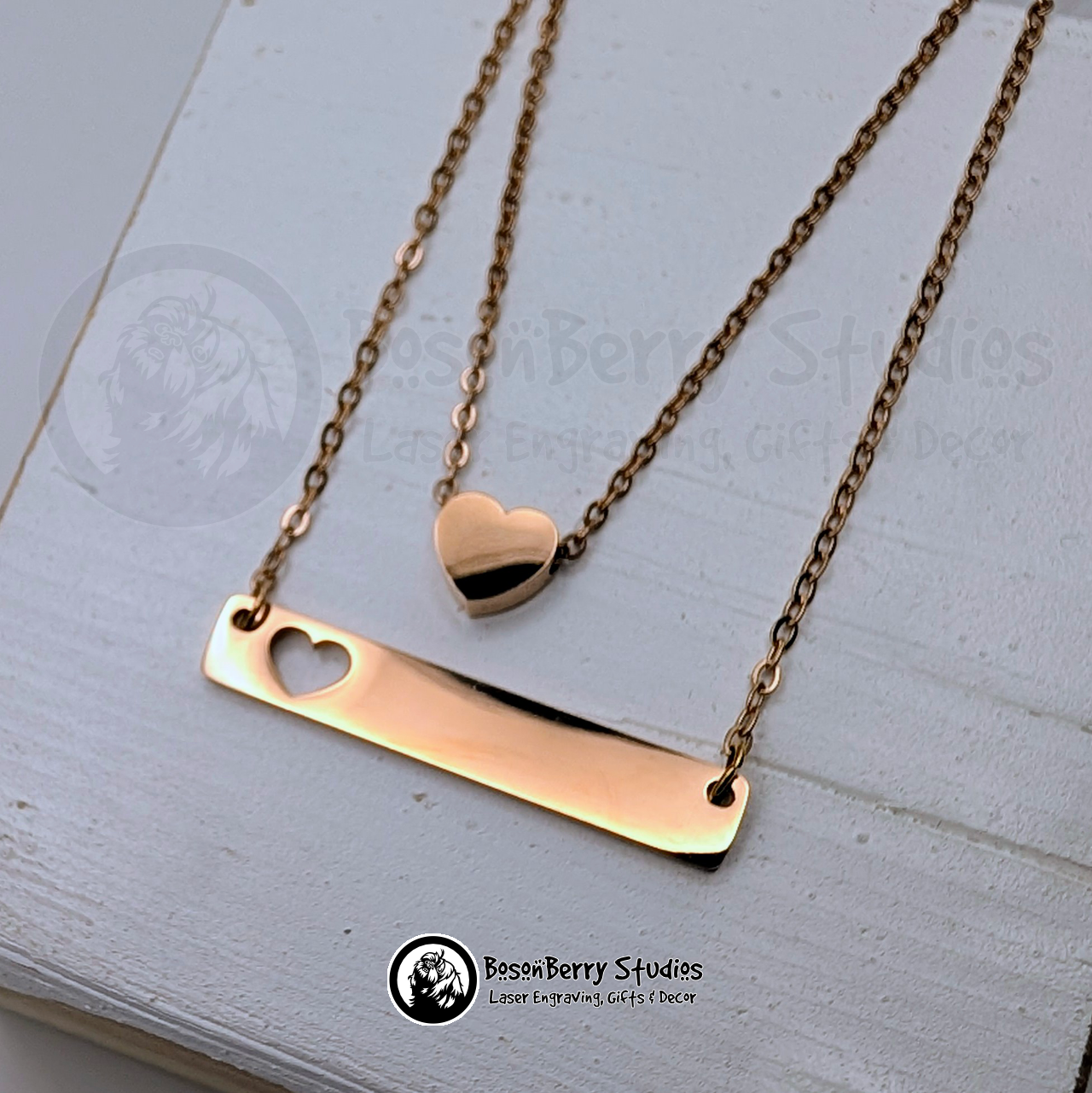 Tiny Heart Necklace with Personalized Engraving