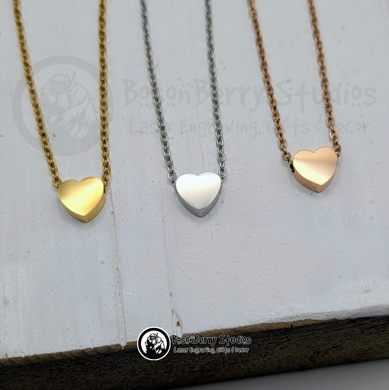 Tiny Heart Necklace with Personalized Engraving