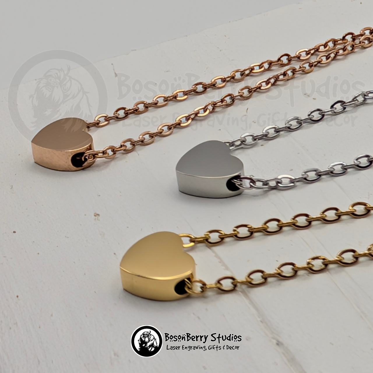 Tiny Heart Necklace with Personalized Engraving