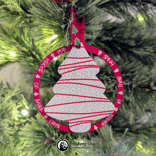 Visions of Snack Cakes Christmas Ornament