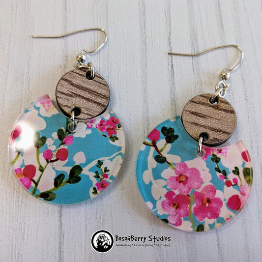 Cherry Blossom Acrylic Earrings