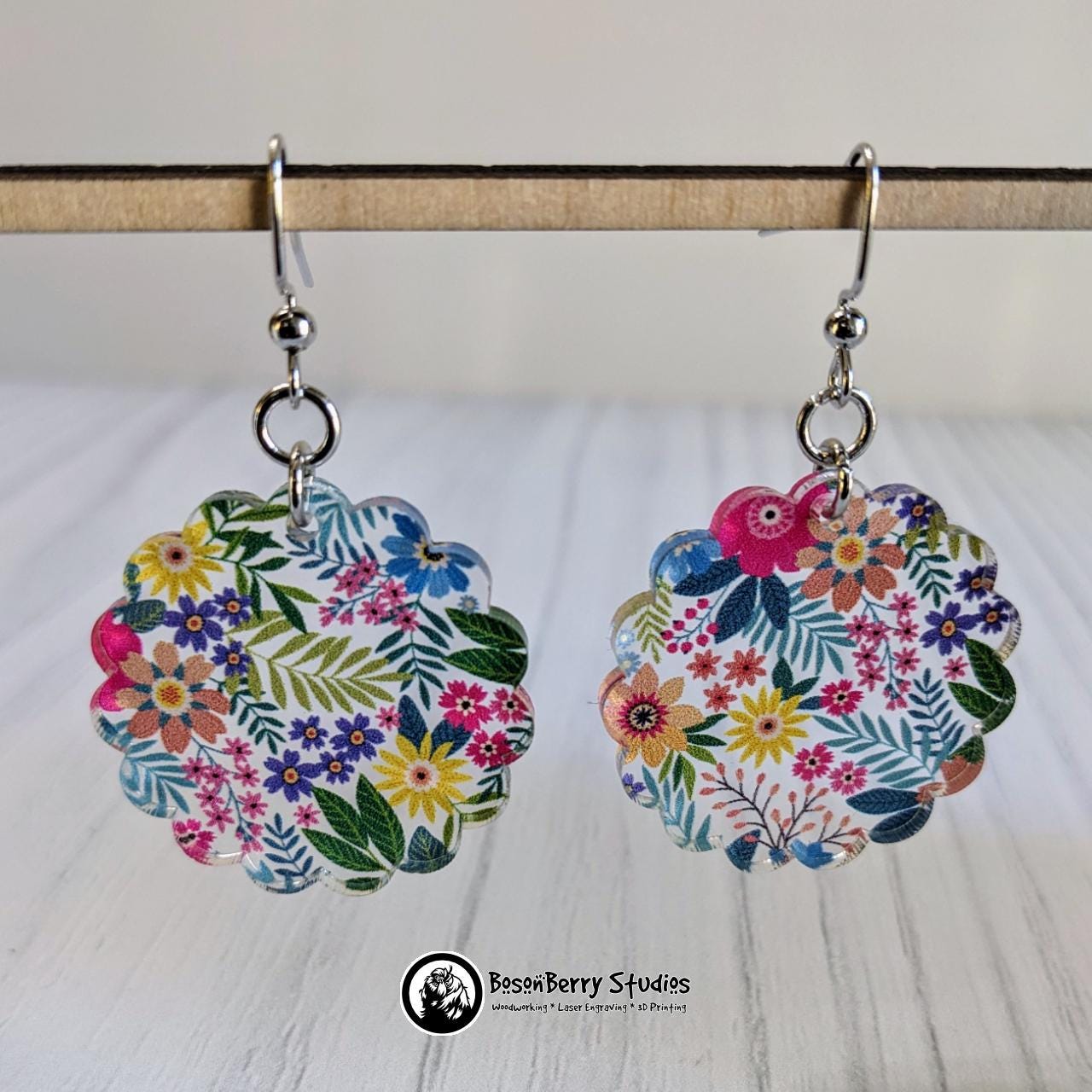 Floral Garden Acrylic Earrings