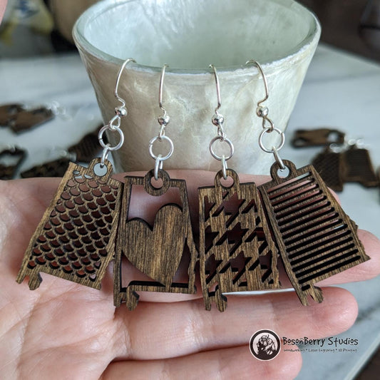 Stylish Alabama Wooden Earrings - 5 Designs