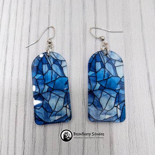 Icy Stained Glass Acrylic Earrings
