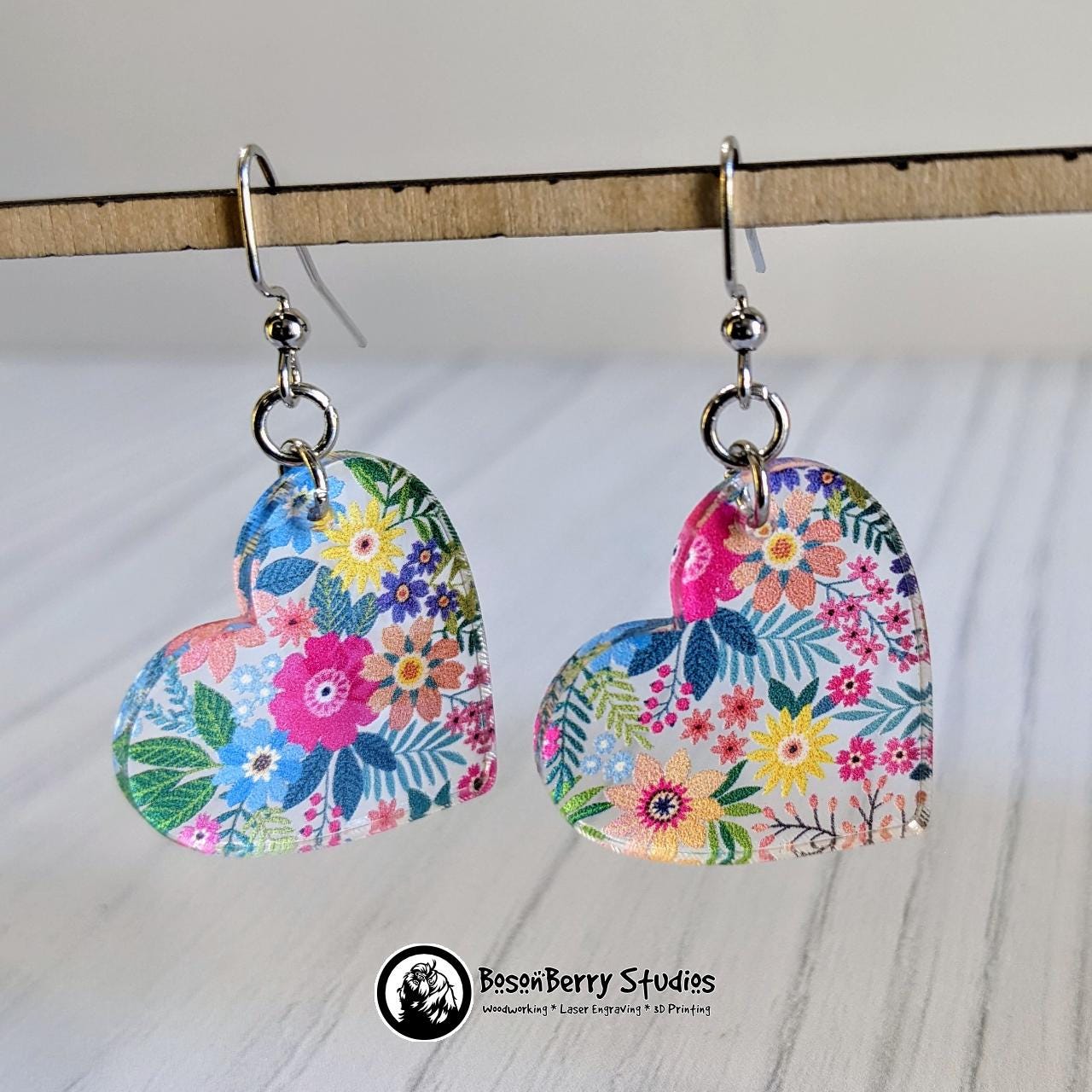 Floral Garden Acrylic Earrings