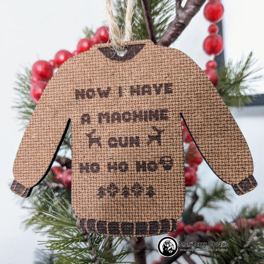 Ugly Sweater Christmas Movie Quote Ornaments | Christmas Décor | Holiday Gift | Funny