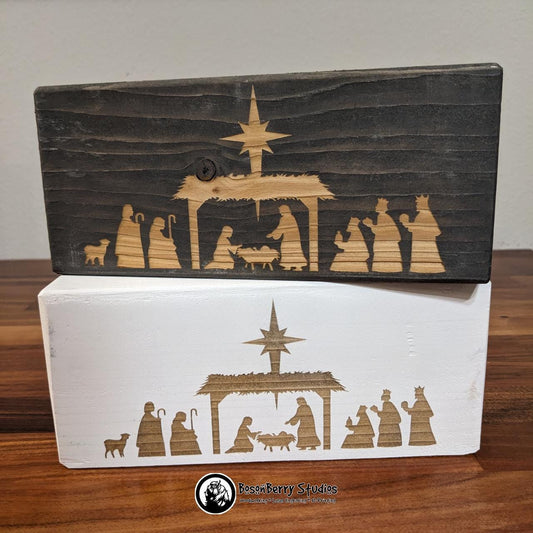 Laser Engraved Nativity | Christmas | Home Decor | Gift