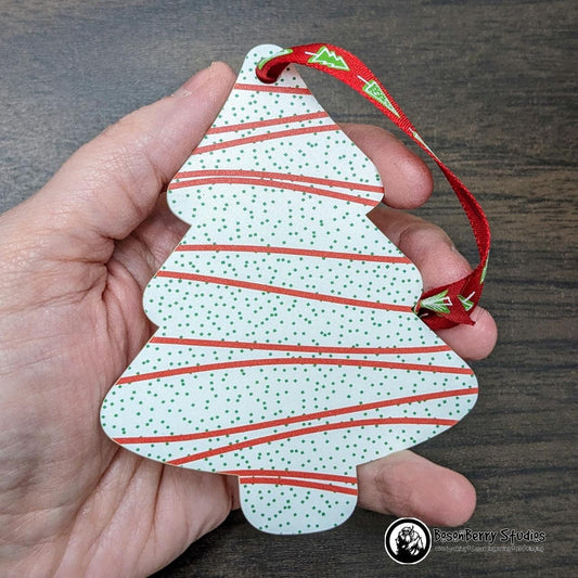 Christmas Snack Cake Ornament | Tree and Gift Décor | Holiday Party Favor | Present Exchange | Dirty Santa | White Elephant