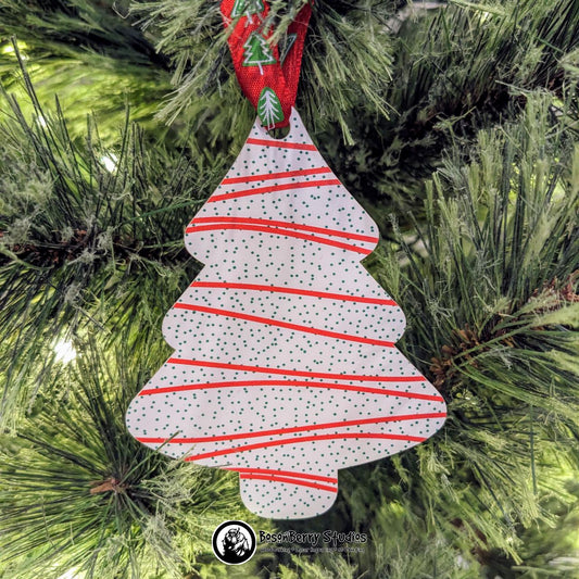Christmas Snack Cake Ornament | Tree and Gift Décor | Holiday Party Favor | Present Exchange | Dirty Santa | White Elephant