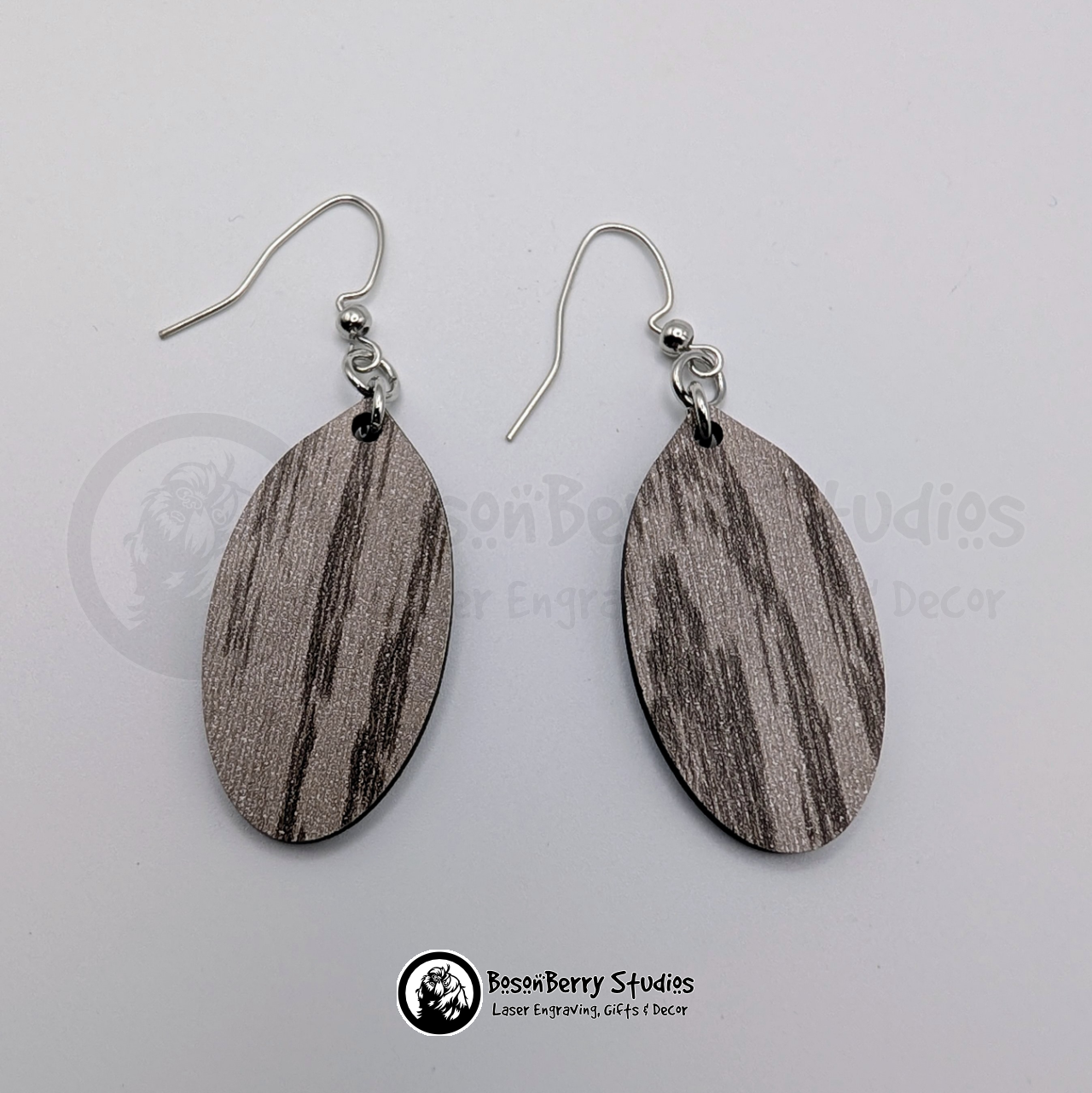 Pecan Shell Wooden Earrings