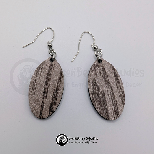 Pecan Shell Wooden Earrings